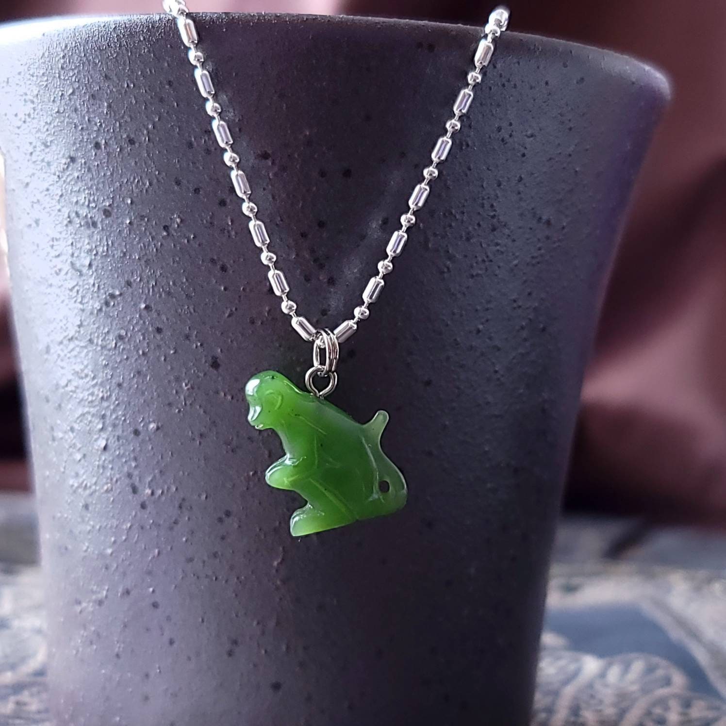 Lucky Real Jade Phone Charm Cinese Anno della Scimmia