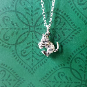 Silver Kitty Cat Charm Pendant, Silver Cat with A Ball of Yarn, Silver Charms, Silver Pendant,  Pet Memorial, Graduation Gift