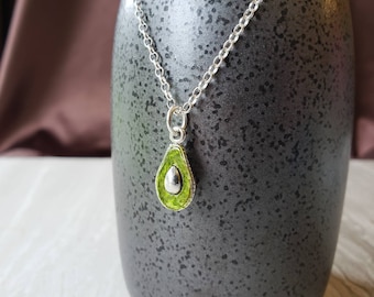 Silver Avocado Charm Pendant, Braceket Charms, Fruit Charms Sterling Silver Charms, Birthday Gift, Girlfriend Gift