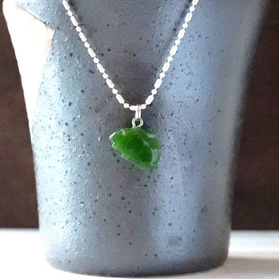 K18 天然翡翠うさぎネックレスグリーン翡翠