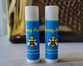 Honey Hemp Lip Balm with Vitamin B3, 2 lip balms per order