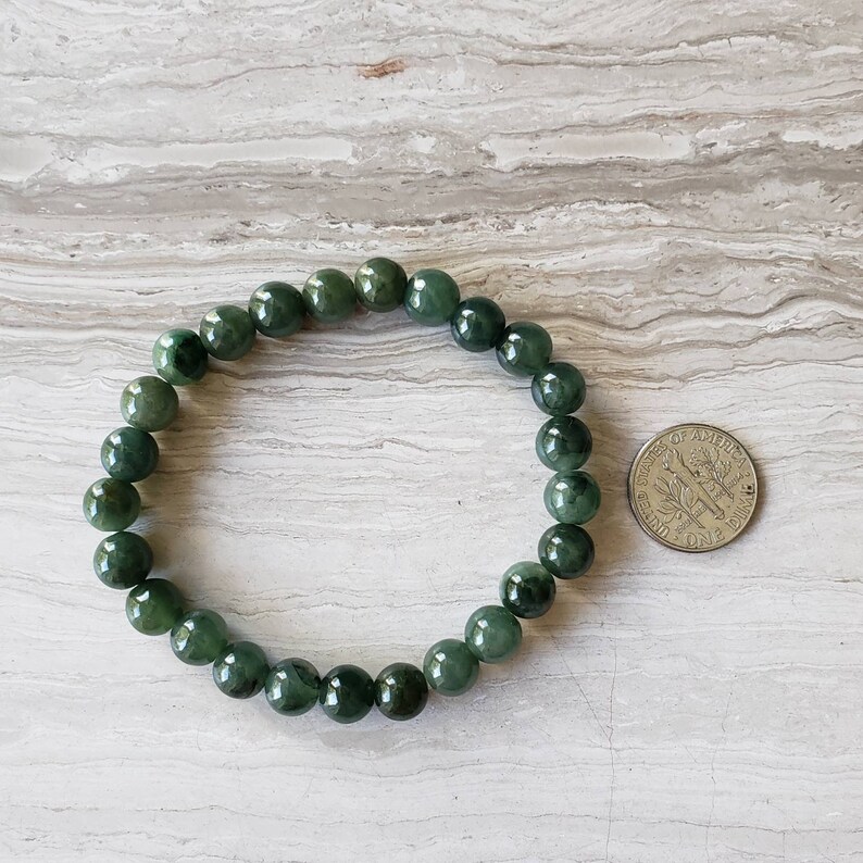 Burmese Jade Bracelet Genuine Jade Bracelet Fortune and Good Luck Jade Stone Meditation Bracelet