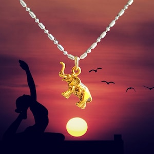 Gold Elephant Charm Pendant, Silver Elephant Bracelet Charm