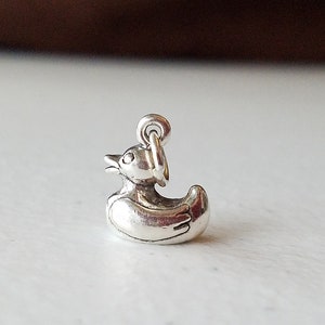 Sterling 925 Silver Rubber Duck Charm Pendant, Silver Pendant, Silver Charm, Gift For Children, Gift For Her, Cute