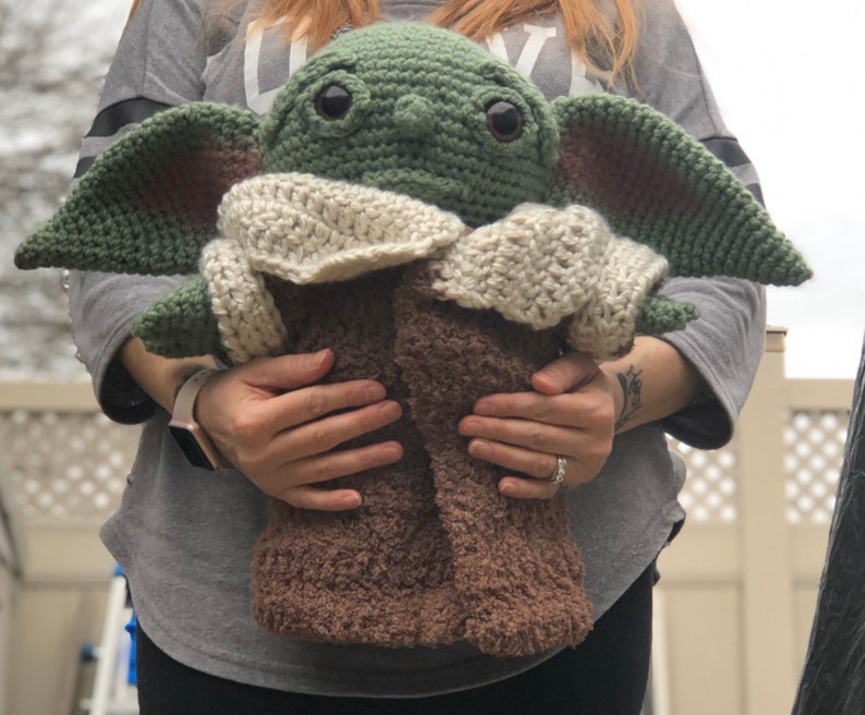 Baby Yoda Doll Amigurumi Crochet Baby Alien 16 Life Size Etsy