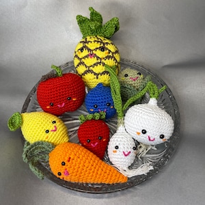 Amigurumi Play Pretend Fruits and Vegetables Crochet