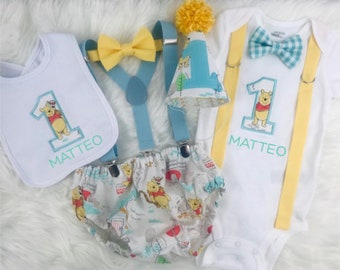 winnie the pooh first birthday outfit