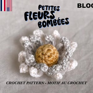 Petites fleurs bombées au crochet - Bloom Crochet Pattern FR/US PDF