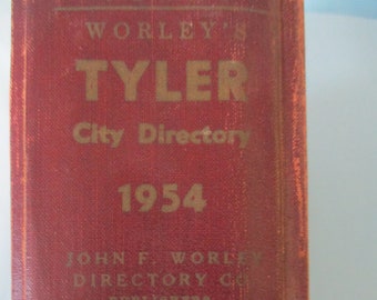 Original Vintage 1954 Tyler Texas City Directory