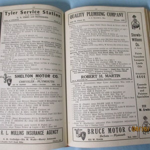 Original Vintage 1947 Tyler Texas City Directory image 10