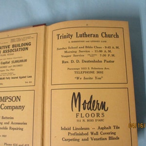 Original Vintage 1947 Tyler Texas City Directory image 4