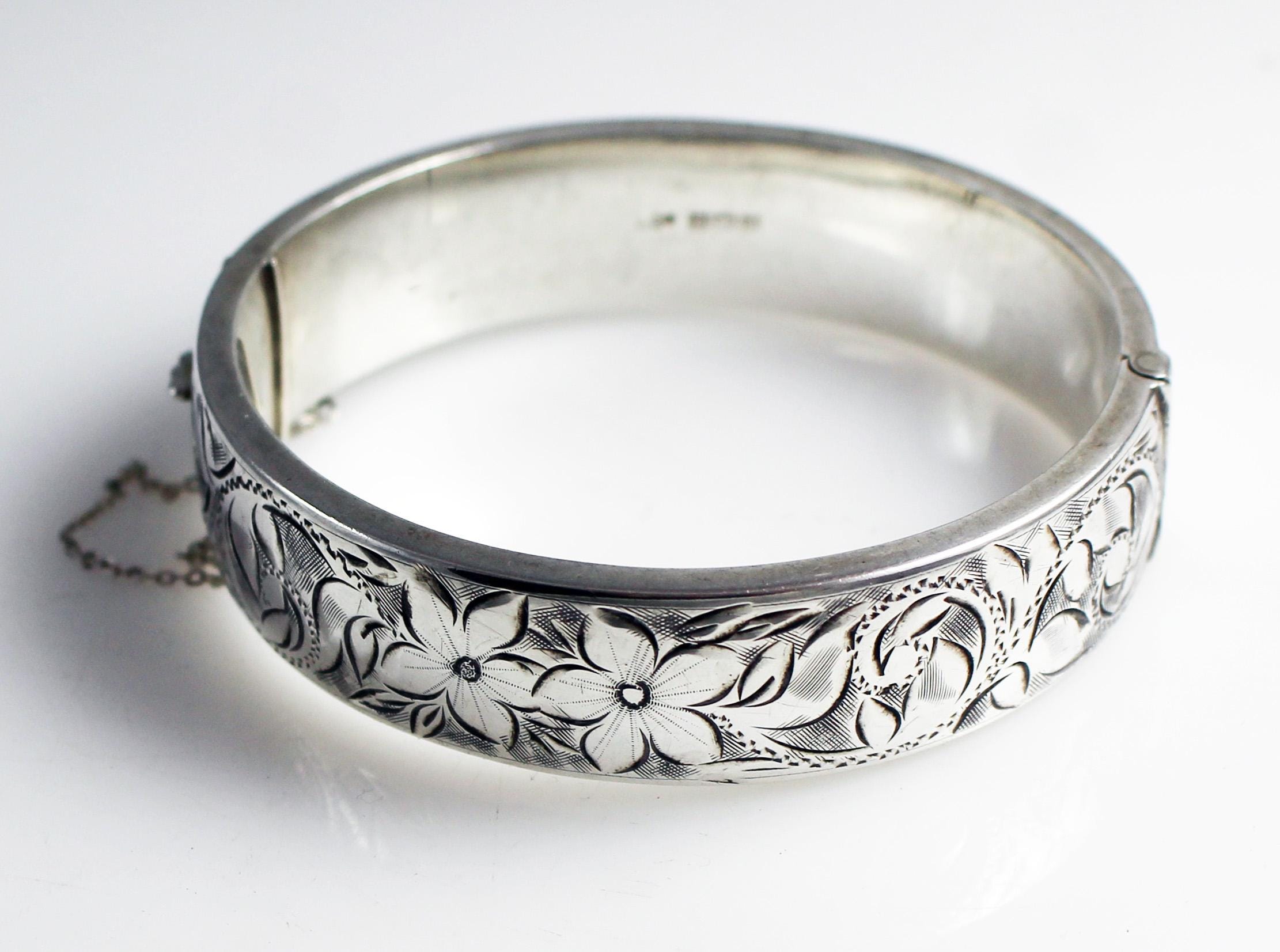 1960s silver bangle bracelet - Etsy 日本