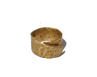 Organic bronze ring, texture bronze ring