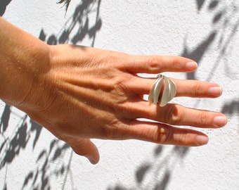 Original silver ring, unique modern silver ring, geometric silver ring