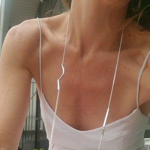 Zig zag silver chain, unique silver chain, wave chain, silver chain, silver jewelry