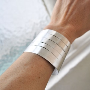 Wide cuff silver bracelet, handmade silver bracelet, big bracelet, minimalist bracelet