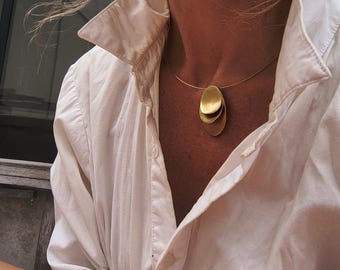 Bronze Sculture necklace , sidney Opera desing, exclusive necklace