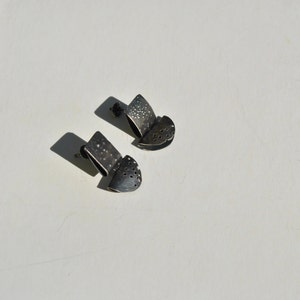 Unique earrings blackened silver, modern earrings, dangle earrings