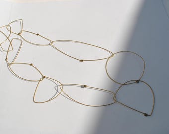 Geometric bronze original necklace