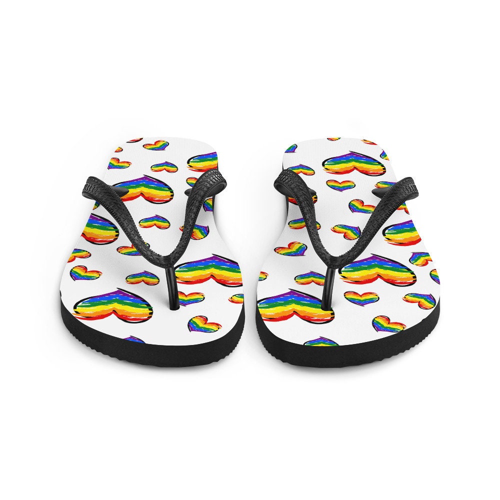 Pride Month 2023 Flipflops Gay Pride Women's Flipflops LGBTQ Pattern