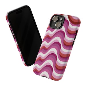 Lesbian Pride Stripe Phone Case - LGBT Rainbow Protective Cover, LGBTQ Pride Accessories, Gay Women Gifts, Queer Pride Merch, Same-Sex