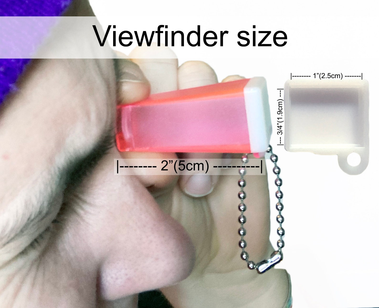 50 Save the Date. Custom Photo and Words. Viewfinder Keychain