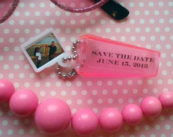 Save the Date, 125. CUSTOMIZED Photo and Words in Viewfinder. Unique Fun Retro Nostalgic Party Favor Invitation.