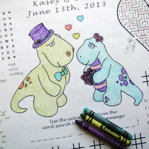 Printable Kids Wedding Activity Page PDF. Customized Favor | Etsy