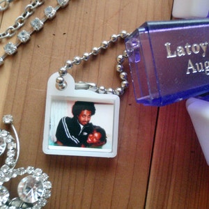 pics Viewfinder Keychain Custom 50 save the date custom photo and words