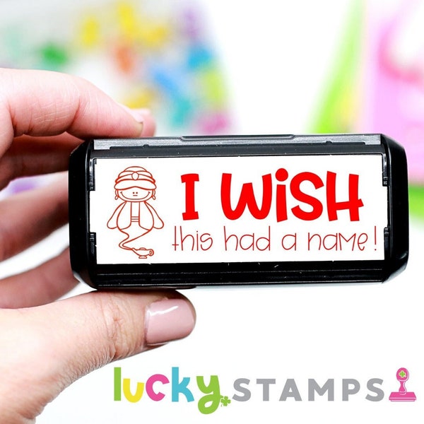 Genie Stamp, I Wish This Had a Name Genie, Aladdin, Self Inking Teacher Stamp, Self Inking Stamp, Teacher Stamp, Genie