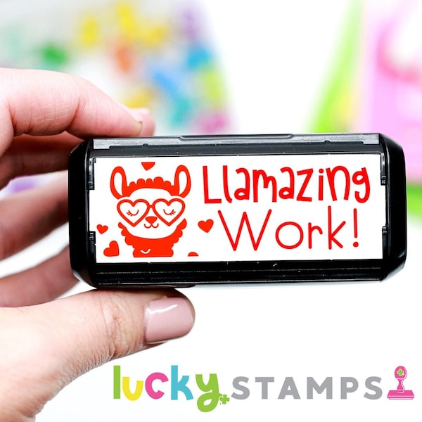 LLama Teacher Stamps, Llama Stamps, Llamazing Work Teacher Stamp, Self-Inking Teacher Stamp, Self Inking Stamp, Teacher Stamp,  Llama