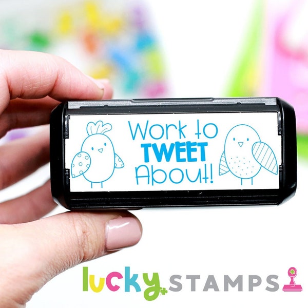 Sello de tweet, sello de pájaro, sellar un tweet, trabajar para TWEET sobre!, sello de maestro autoentintado, sello de autoentintado, sello de maestro, tuit