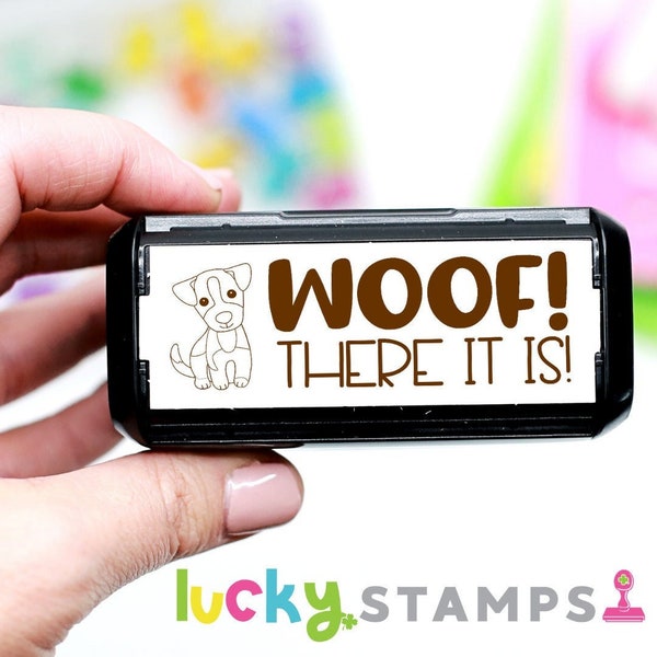 Puppy Stamp, Dog Stamp, Puppy Teacher Stamp, Dog Lover, Self-Inking Teacher Stamp, Lucky to be in first