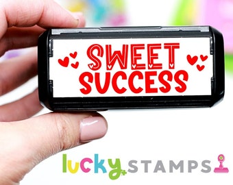 Sweet Success! Self-Inking Teacher Stamp, School Stmap, Classroom Stamp, Grading Stamp, Self Inking Stamp, Lucky to be in First