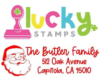 Christmas Stamp Christmas Address Stamp Christmas Truck Self-Inking Stamp Return Address Stamp