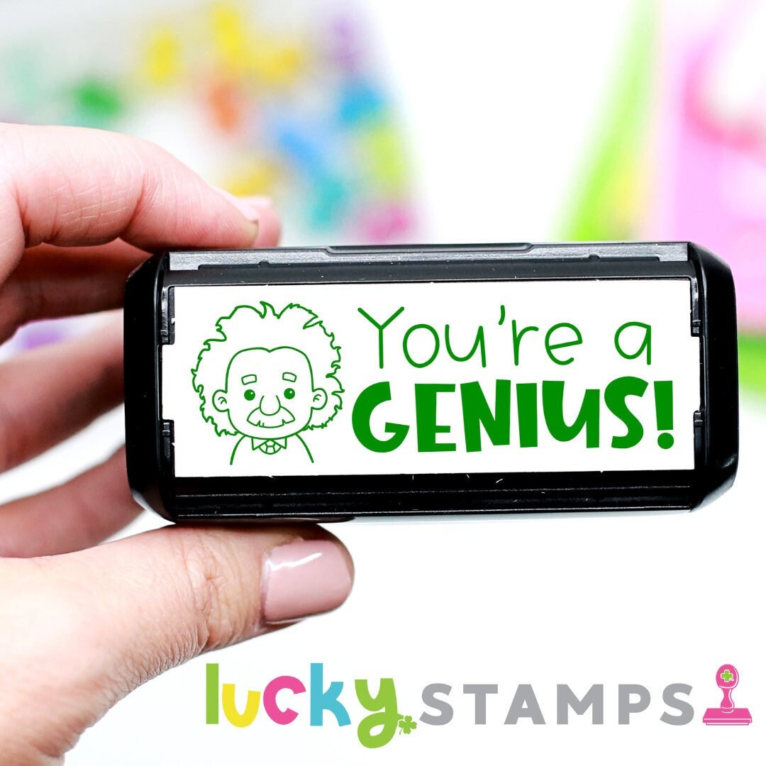 Genius Stamp, You're a Genius Selfinking Teacher Stamp, Grading Stamp