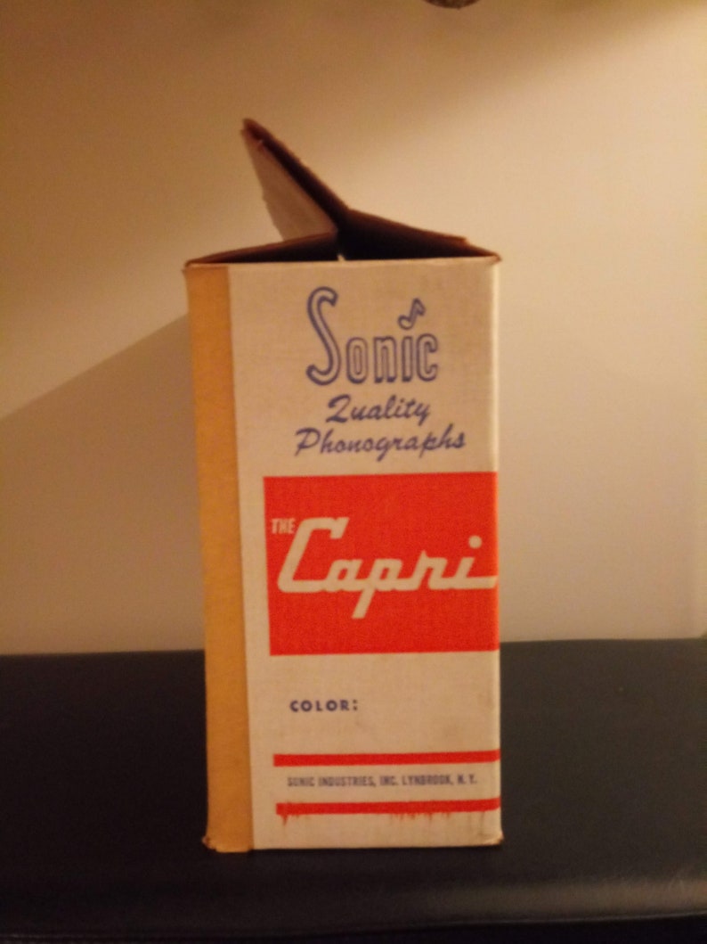 Vintage Sonic Capri Deluxe Phonograph Record Player in Original Box ...