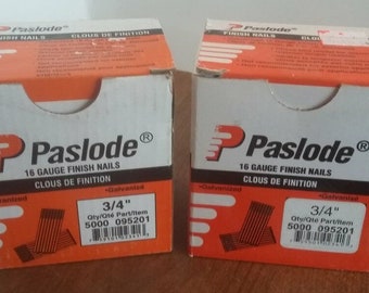 2 Boxes PASLODE 3/4" 16 Gauge Straight Brad Finish Nails = Qty 10,000