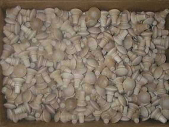 12 Mini Wood Shaker Knobs New Unfinished Wooden Drawer Pulls Etsy