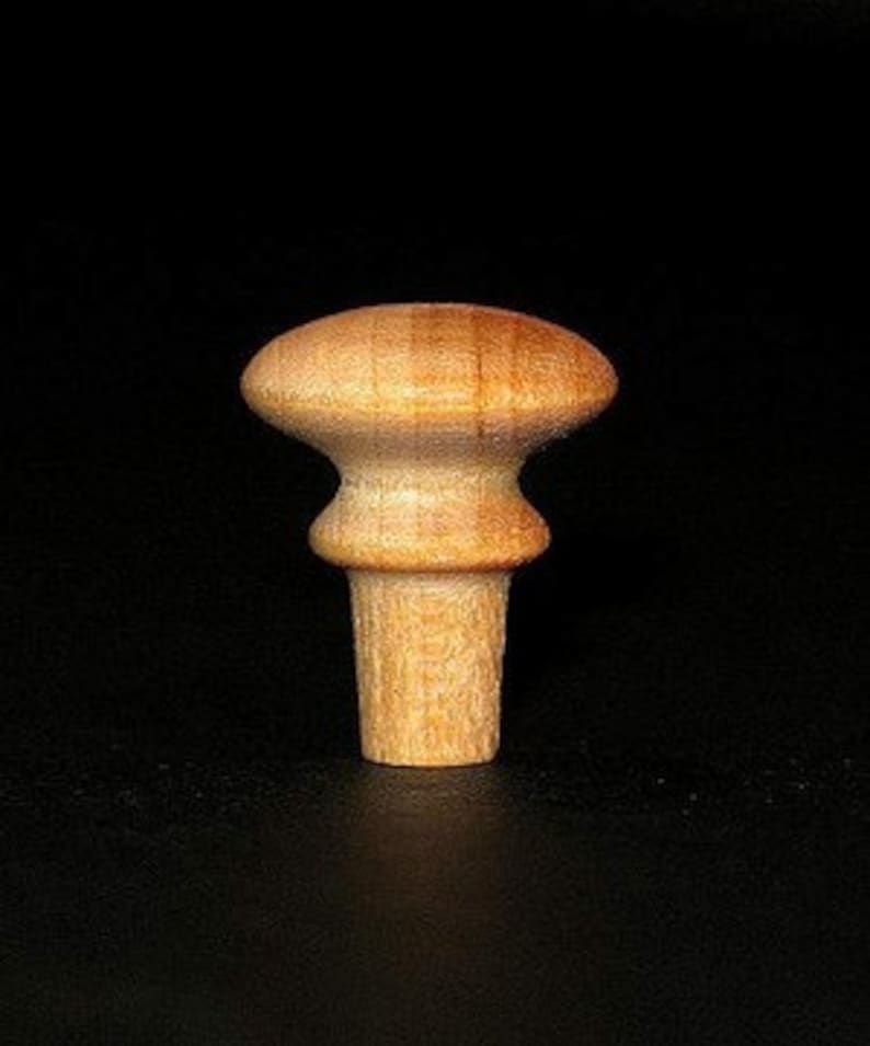 12 Mini Wood SHAKER KNOBS NEW Unfinished Wooden Drawer Pulls Handles