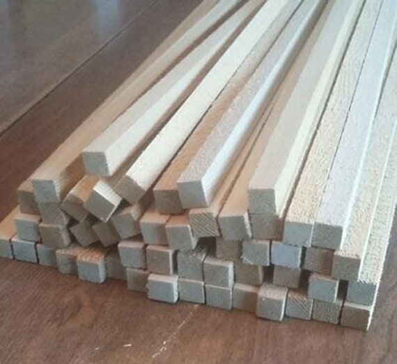 Lot Of 50 1 2 X 1 2 X 24 Wood Craft Lumber Etsy