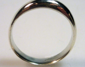 Sterling Silver Single Bubble Wedding Band