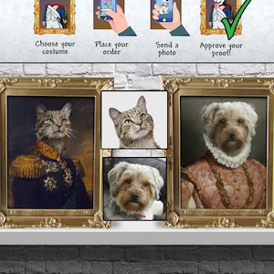 CUSTOM Royal Pet Portrait Painting/ Personalized Regal Style Family Print / Custom Regal Loved One Portrait / King Queen Prince or Princess