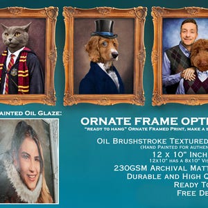 CUSTOM Royal Pet Portrait Painting/ Personalized Regal Style Family ...