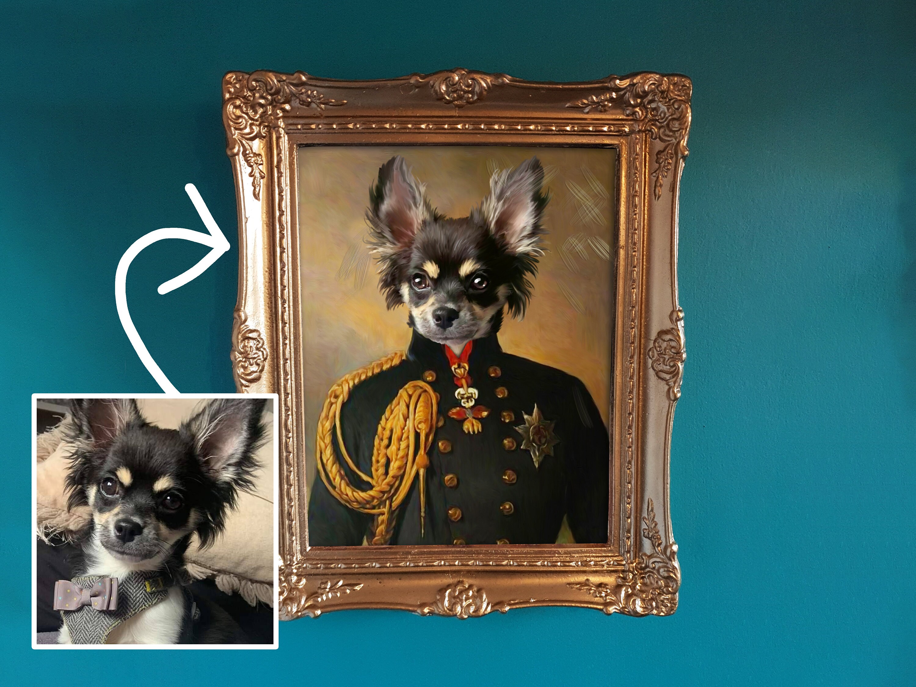 CUSTOM Royal Pet Portrait Painting / Personalized Regal Style | Etsy