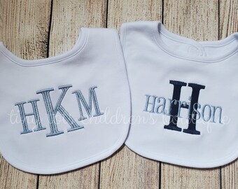 New Baby Gift Minky Bib Baby Gift Boys personalized Bib Girls personalized Bib Minky Minky Baby Bib embroidered bib, Monogrammed Bib
