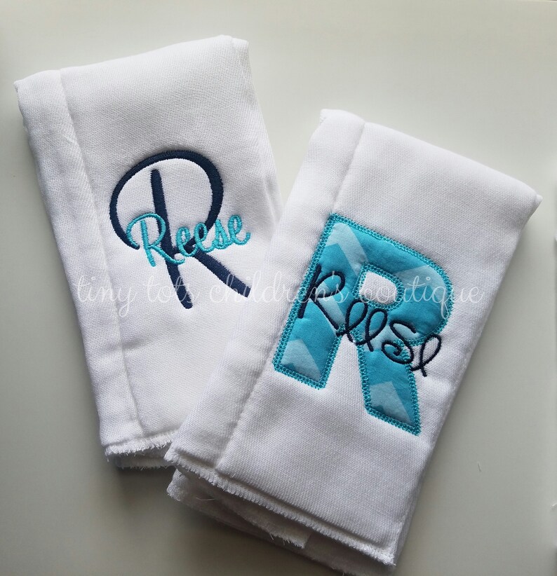 personalized baby burp cloths