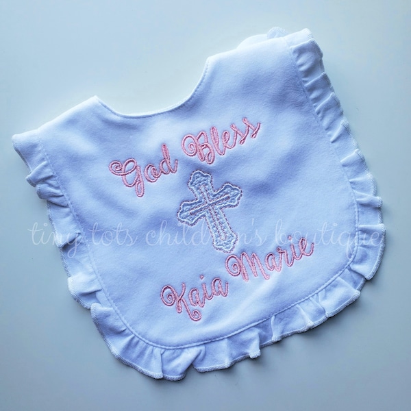 Christening Bib Etsy
