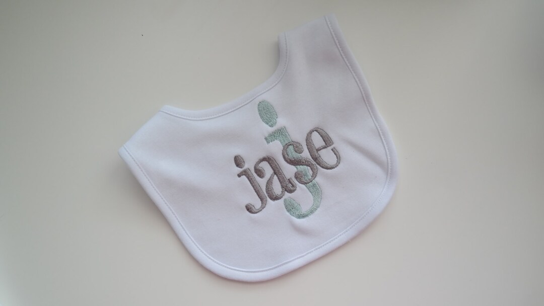 Personalized Baby Boy Bib Monogram Bib Embroidered Bib Newborn Baby ...