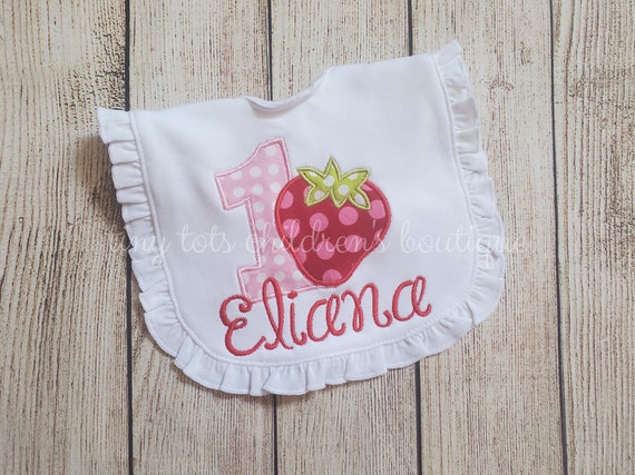 strawberry bib
